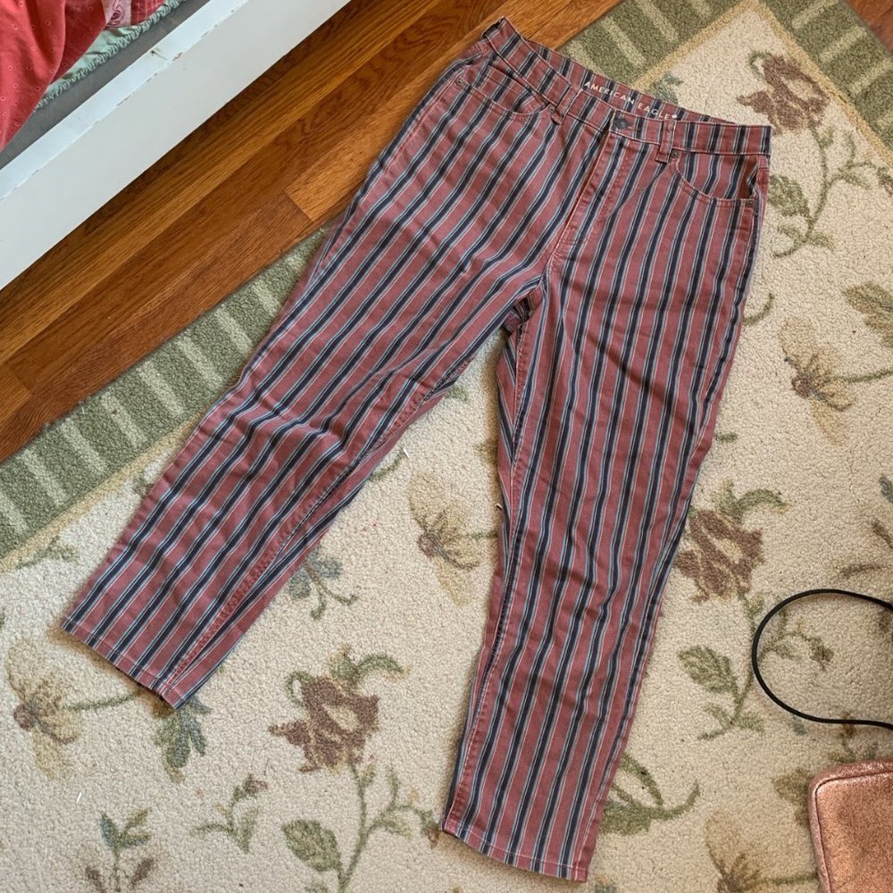 American Eagle Outfitters Striped Boyfriend Jeans